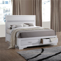 Miranda Wood Queen Storage Panel Bed White - 205111Q