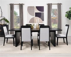 Brookmead Upholstered Dining Side Chair Ivory and Black (Set of 2) - 108232