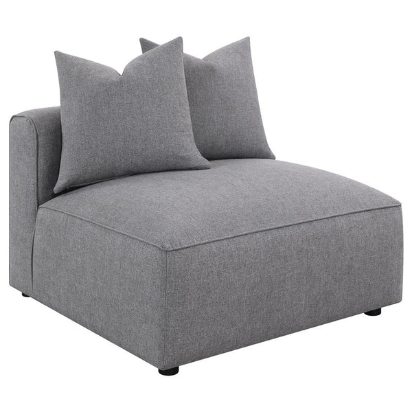 Jennifer Upholstered Armless Chair Grey - 551594