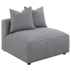 Jennifer Upholstered Armless Chair Grey - 551594