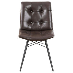 Aiken Upholstered Tufted Side Chairs Brown (Set of 4) - 107853