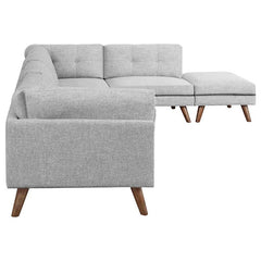 Churchill 6-piece Upholstered Modular Sectional Sofa Grey - 551301-SET
