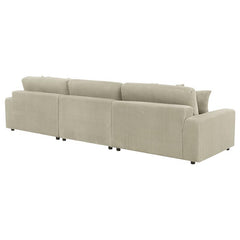 Blaine Upholstered Reversible Chaise Sectional Sofa Sand - 509899-SET