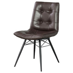Aiken Upholstered Tufted Side Chairs Brown (Set of 4) - 107853