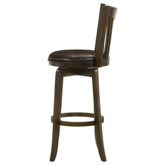 Lambert Pub Height Swivel Bar Stool with Upholstered Seat Dark Cherry - 182509