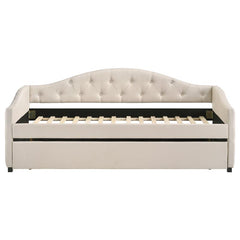 Sadie Upholstered Twin Daybed with Trundle Taupe - 300639