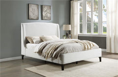 Mosby Upholstered Queen Wingback Bed Snow - 306020Q