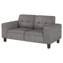Deerhurst Upholstered Track Arm Tufted Loveseat Charcoal - 509642