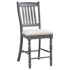 Wiley 5-piece Square Spindle Legs Counter Height Dining Set Beige and Grey - 120576