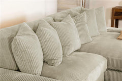 Blaine Upholstered Reversible Chaise Sectional Sofa Sand - 509899