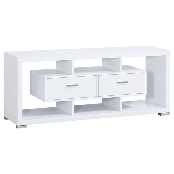 Darien 2-drawer Engineered Wood 59" TV Stand White - 700113