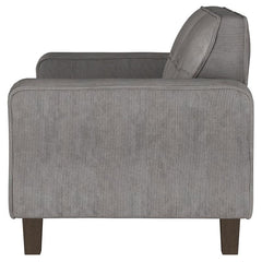 Deerhurst Upholstered Track Arm Tufted Loveseat Charcoal - 509642