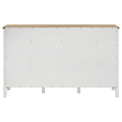 Hollis 2-door Dining Sideboard with Drawers Brown and White - 122245
