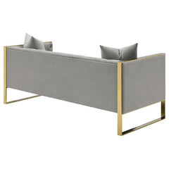 Eastbrook Velvet Upholstered Tufted Sofa Grey - 509111
