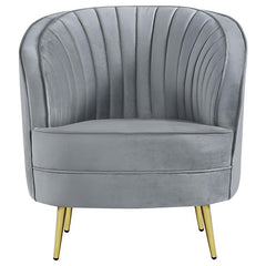 Sophia 3-piece Upholstered Channel Tufted Sofa Set Grey - 506864-S3