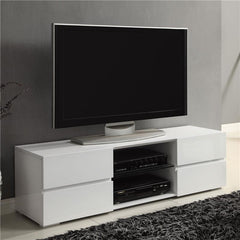 Galvin 4-drawer Wood 55" TV Stand White High Gloss - 700825