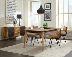 Partridge 5-piece Rectangular Dining Set Natural Sheesham and Camel - 110571-S5C
