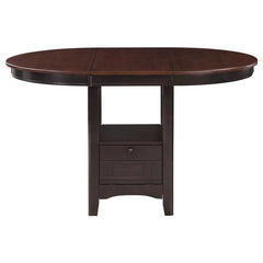 Lavon Oval Counter Height Table Light Chestnut and Espresso - 105278