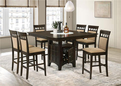 Gabriel 7-piece Square Counter Height Dining Set Cappuccino - 100438-S7A