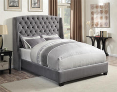 Pissarro Upholstered Full Wingback Bed Grey - 300515F