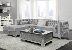 Bellaire Upholstered Storage Chaise Sectional Sofa Grey - 508280