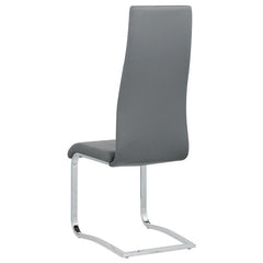 Montclair Upholstered High Back Side Chairs Grey and Chrome (Set of 4) - 100515GRY