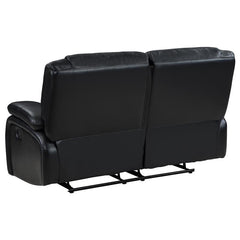 Camila 3-piece Upholstered Motion Reclining Sofa Set Black - 610244-S3