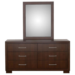 Jessica 6-drawer Dresser with Mirror Cappuccino - 200713M