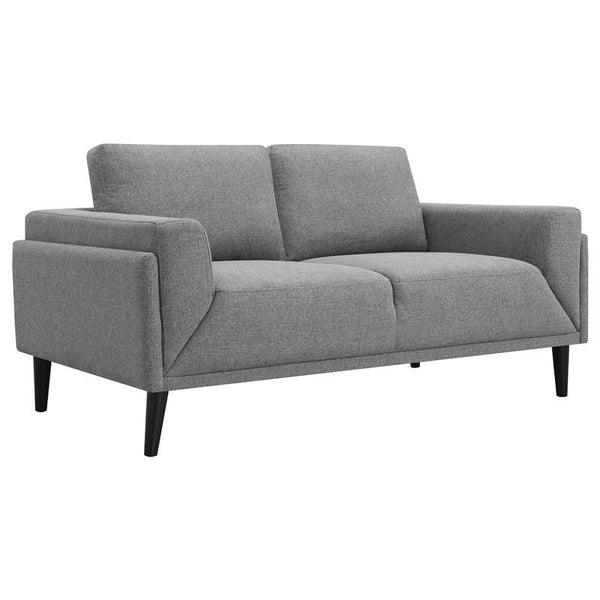 Rilynn Upholstered Track Arm Loveseat Grey - 509525