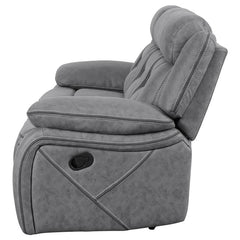 Higgins Upholstered Motion Reclining Sofa Grey - 602261