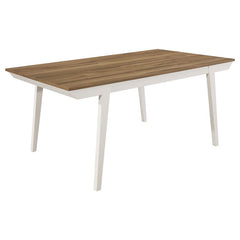 Nogales Rectangular Wood Dining Table Natural Acacia and Off White - 122301