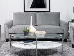 Davis Upholstered Rolled Arm Sofa Grey - 509634
