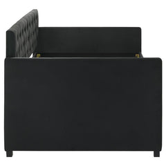 Kendall Upholstered Twin Daybed with Trundle Black - 300826