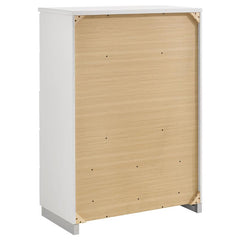 Felicity 5-drawer Chest Glossy White - 203505