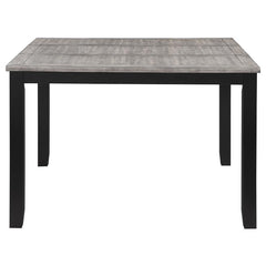 Elodie 5-piece Counter Height Dining Table Set with Extension Leaf Grey and Black - 121228-S5
