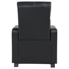 Toohey Upholstered Tufted Recliner Living Room Set Black - 600181-S4B