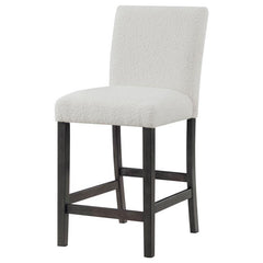 Alba Boucle Upholstered Counter Height Dining Chair White and Charcoal Grey (Set of 2) - 123119