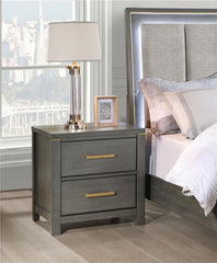 Kieran 2-drawer Nightstand Grey - 224742