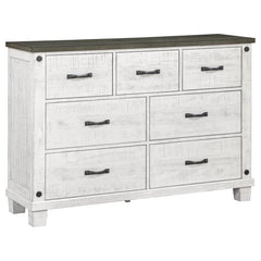 Lilith 7-drawer Dresser Distressed White - 224473