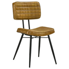 Misty Padded Side Chairs Camel and Black (Set of 2) - 110642