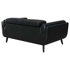 Shania Upholstered Low Back Loveseat Black - 509922
