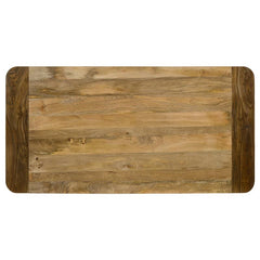Maverick Rectangular Tapered Legs Dining Table Natural Mango and Black - 123041