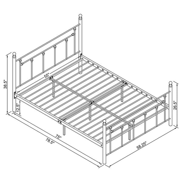 Canon Metal Full Open Frame Bed Gunmetal - 422740F