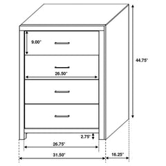 Brantford 5-piece Eastern King Bedroom Set Coastal White - 207050KE-S5