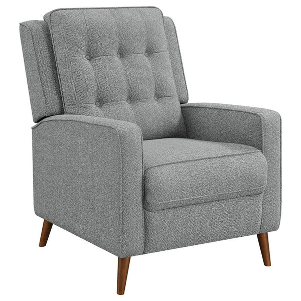 Davidson Upholstered Tufted Push Back Recliner Grey - 609567