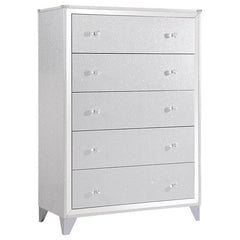 Larue 5-piece California King Bedroom Set Silver - 224491KW-S5