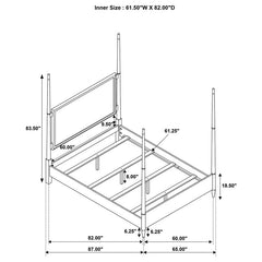 Emberlyn Wood Queen Poster Bed Brown - 223061Q
