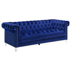 Bleker Upholstered Tuxedo Arm Tufted Sofa Blue - 509481