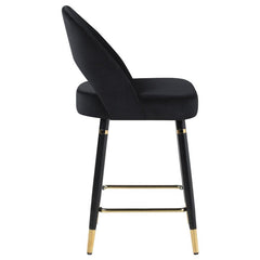 Lindsey Arched Back Upholstered Counter Height Stools Black (Set of 2) - 193569
