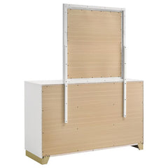 Caraway 6-drawer Dresser with Mirror White - 224773M